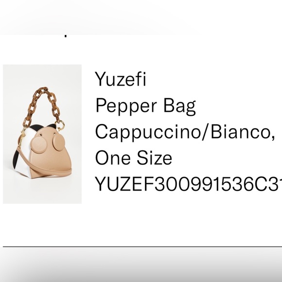 YUZEFI leather Pepper Bag in Cappuccino Bianco, 2 handles - LIKE NEW - Picture 4 of 16